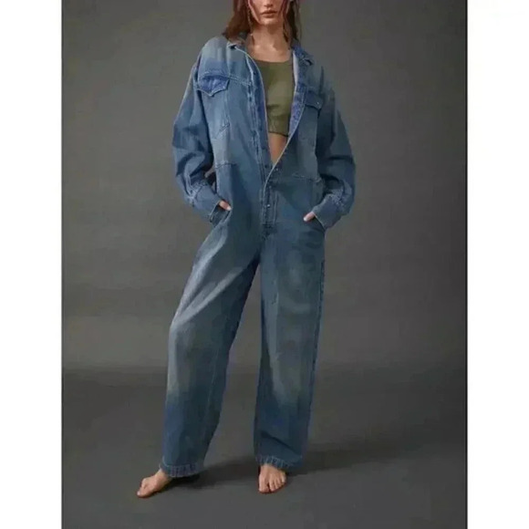 Free People Care FP Townes Coverall / High Noon - Picture 1 of 6
